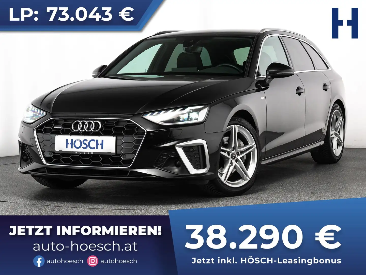 Audi A4 Avant 40 TDI quattro 2x S-LINE JAHRESWAGEN -48% Schwarz - 1