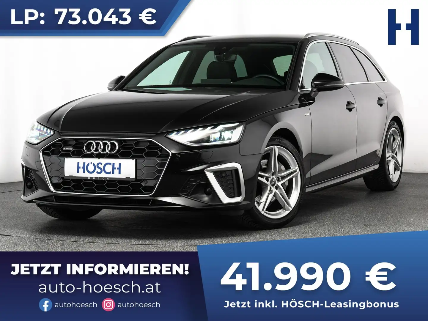Audi A4 Avant 40 TDI quattro 2x S-LINE JAHRESWAGEN -43% Schwarz - 1