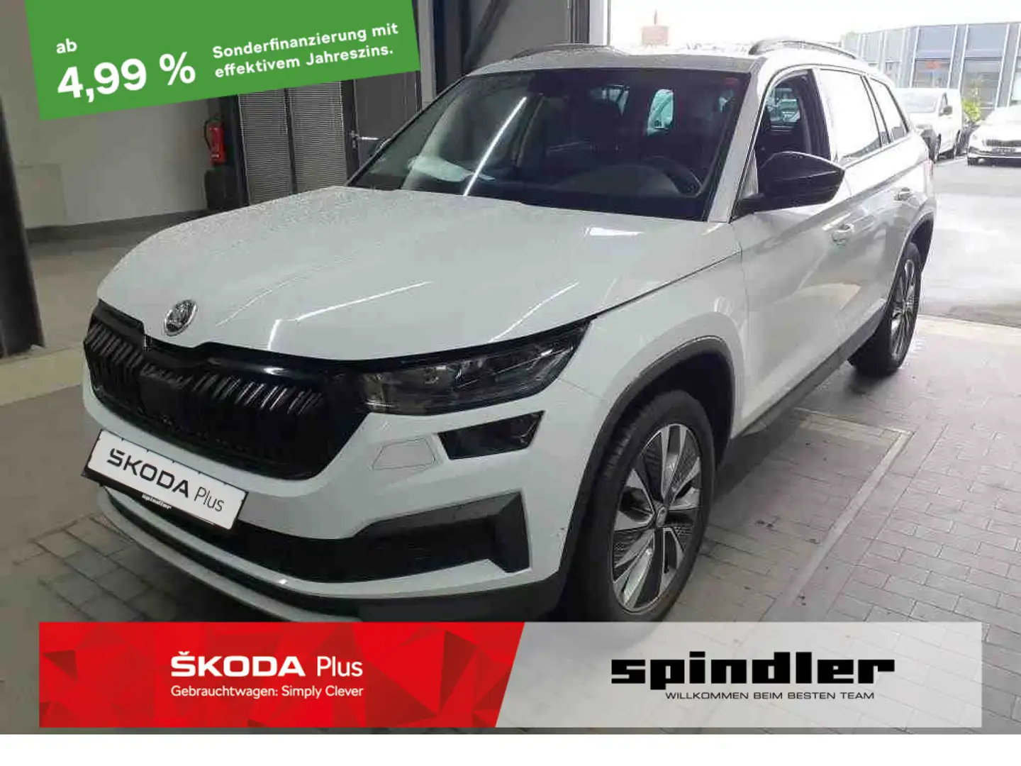 Skoda Kodiaq 2.0 TDI DSG / Matrix, ACC, Pano, Navi, SH Weiß - 1