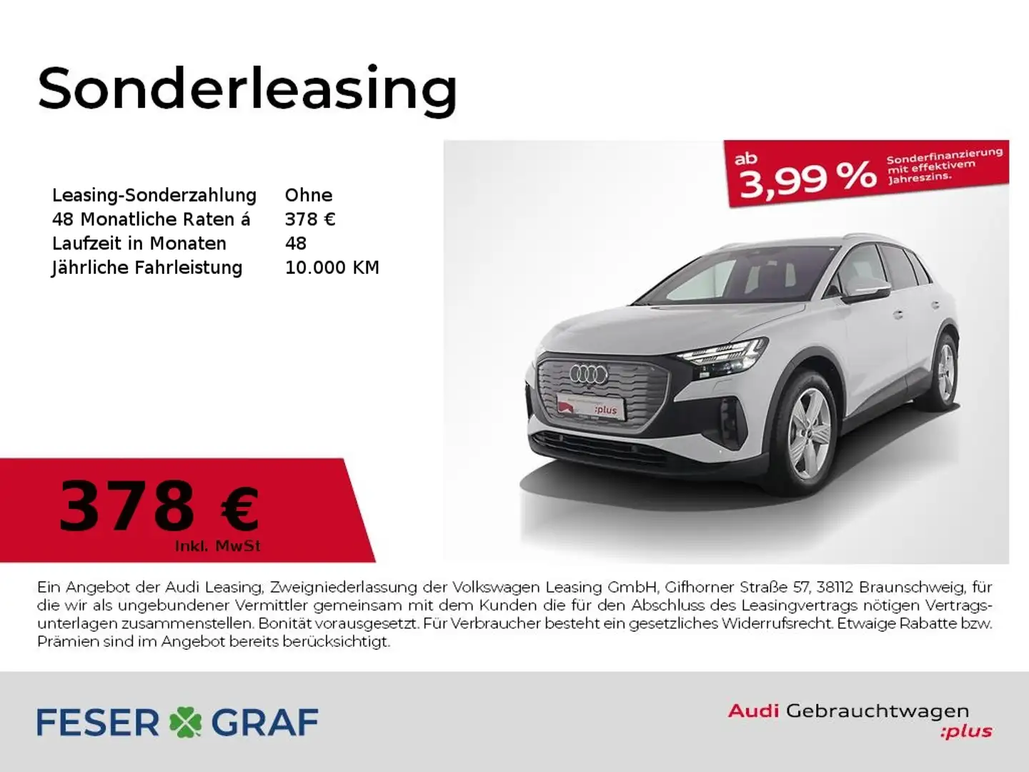 Audi Q4 e-tron 45 e-tron Head-Up/V-Cockpit/Matrix LED/STHZ Weiß - 1
