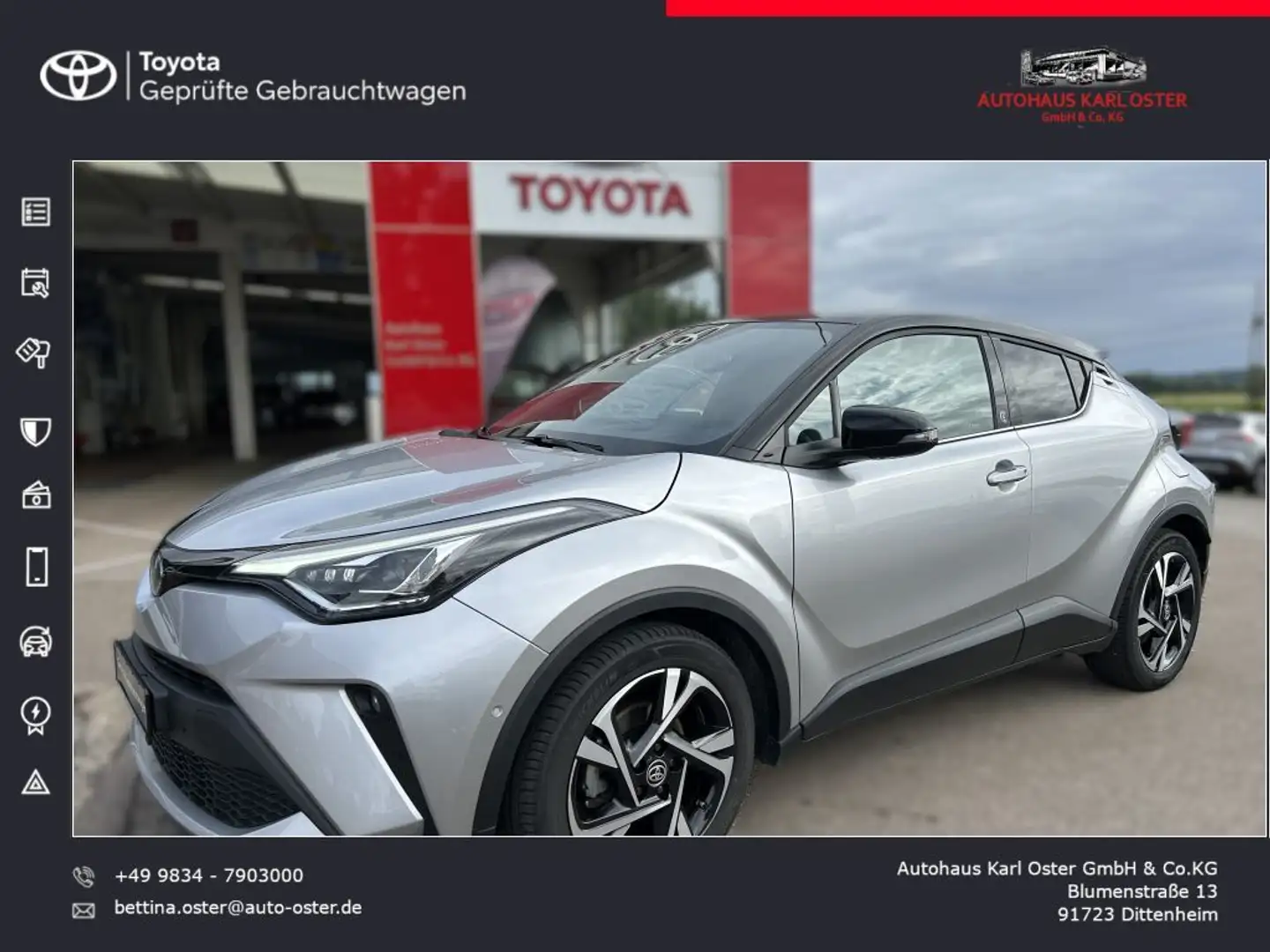 Toyota C-HR 2.0 Hybrid Team Deutschland Grau - 1