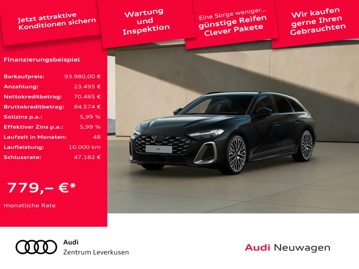 Audi S5 Avant edition one S tronic PANO STANDHZ AH Schwarz - 1