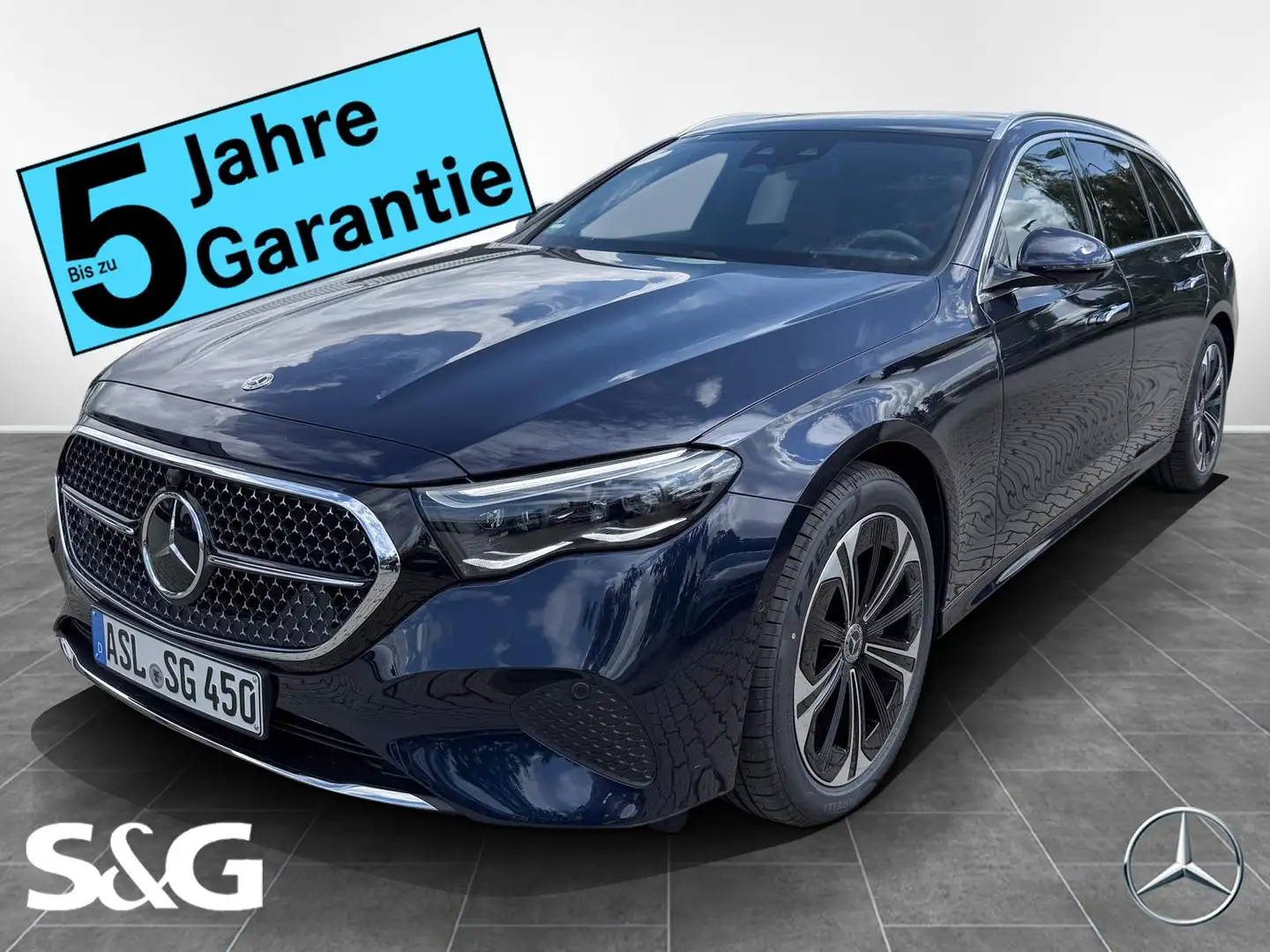 Mercedes-Benz E 450 4M T Airmatic+360°+LED+AHK+Standhz+Distron Blauw - 1