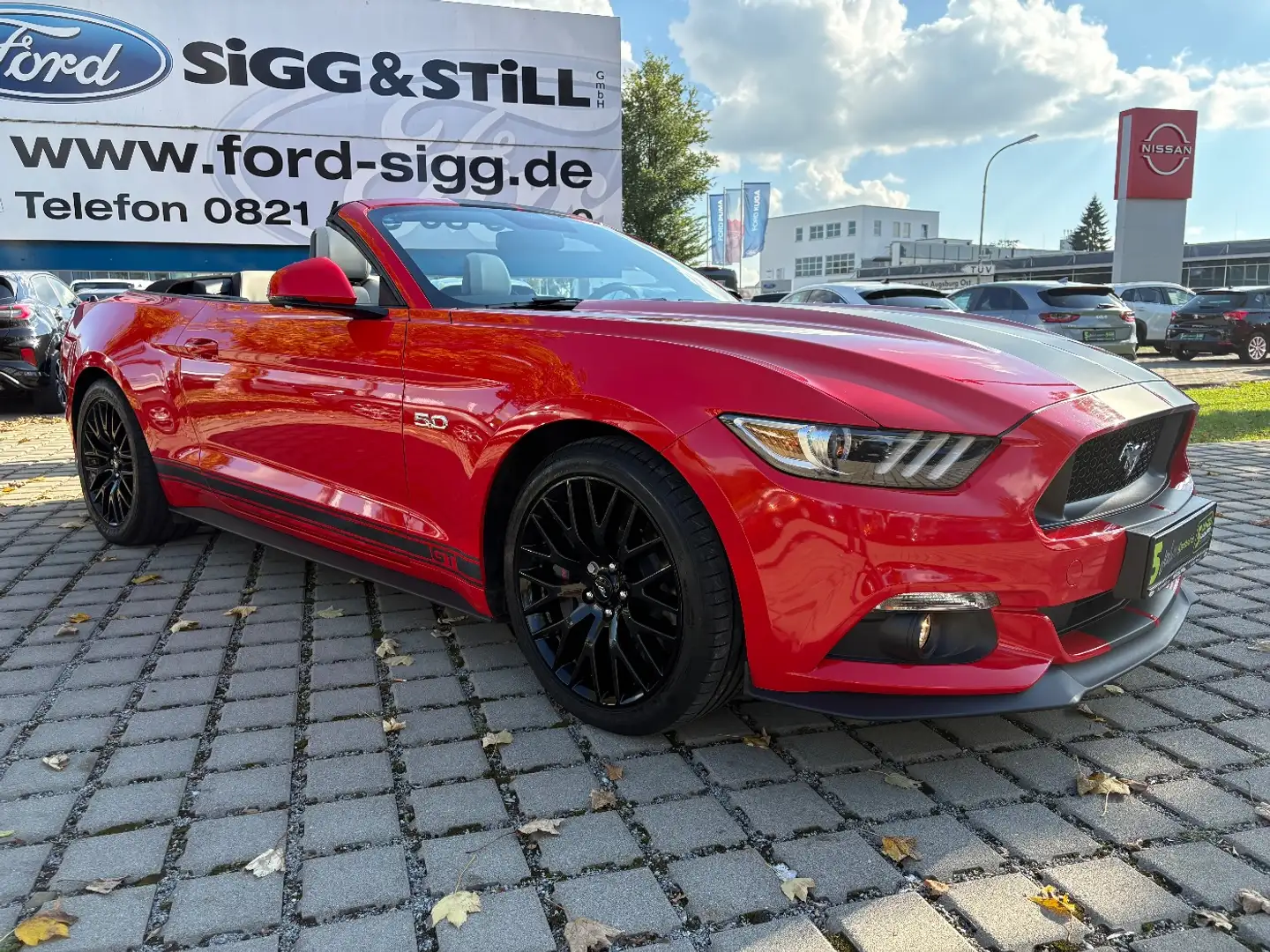 Ford Mustang 5.0 V8 GT Convertible XENON*SHZ*SITZKLIMA Piros - 2