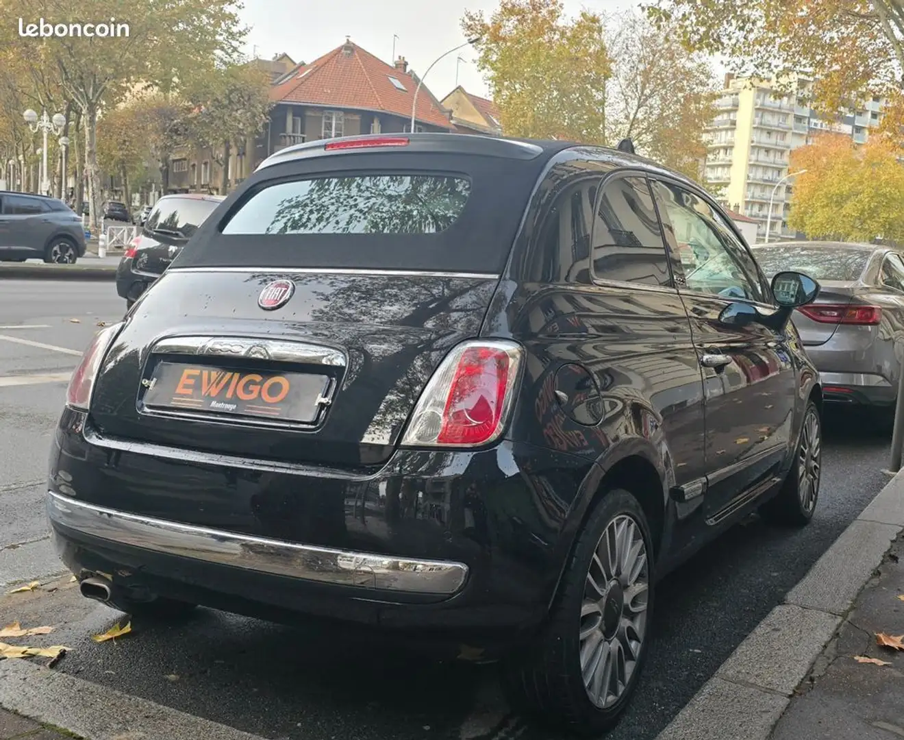 Fiat 500C 1.2 70 club dualogic bva Noir - 2