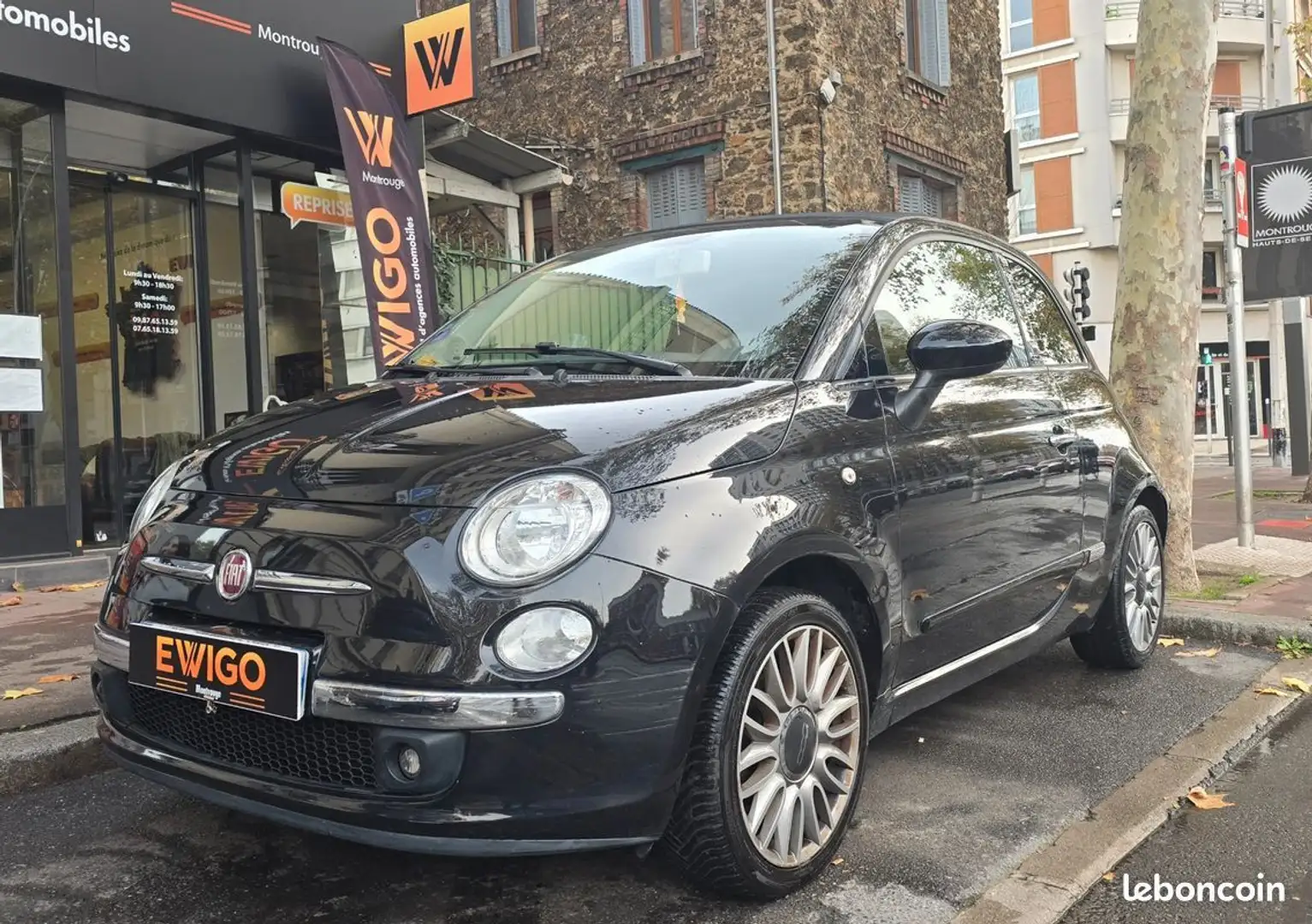 Fiat 500C 1.2 70 club dualogic bva Noir - 1