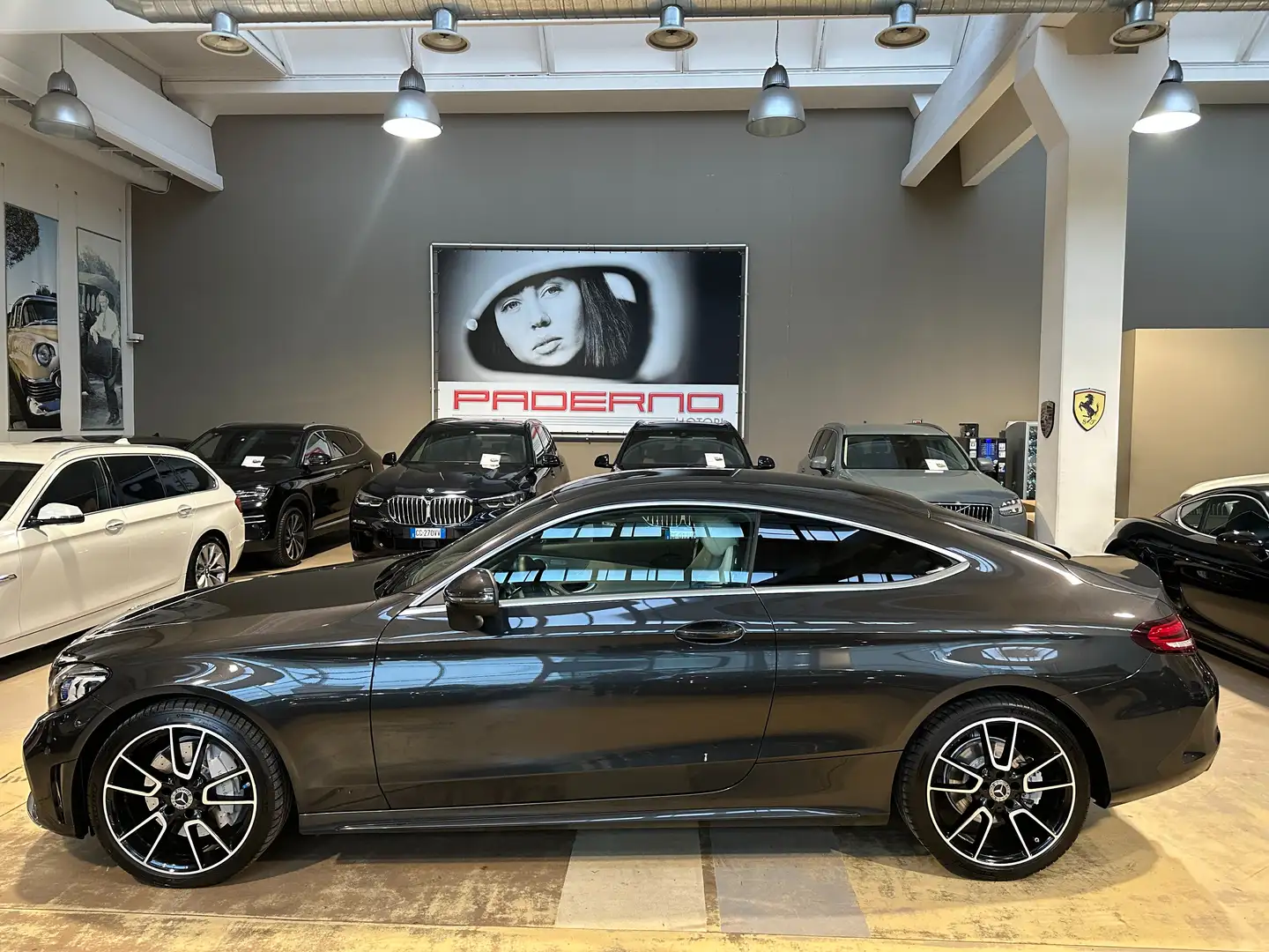Mercedes-Benz C 300 d Coupe Premium AMG 4matic -9"-Camera-Carplay-FULL Grigio - 2