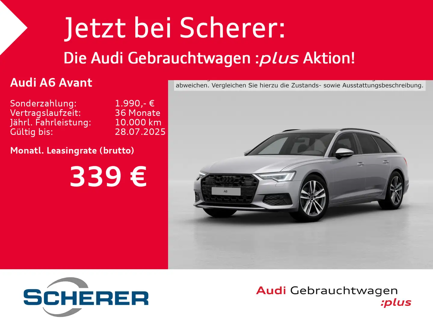 Audi A6 35 TDI S tronic MATRIX PANO AHK RFK ACC Silber - 1