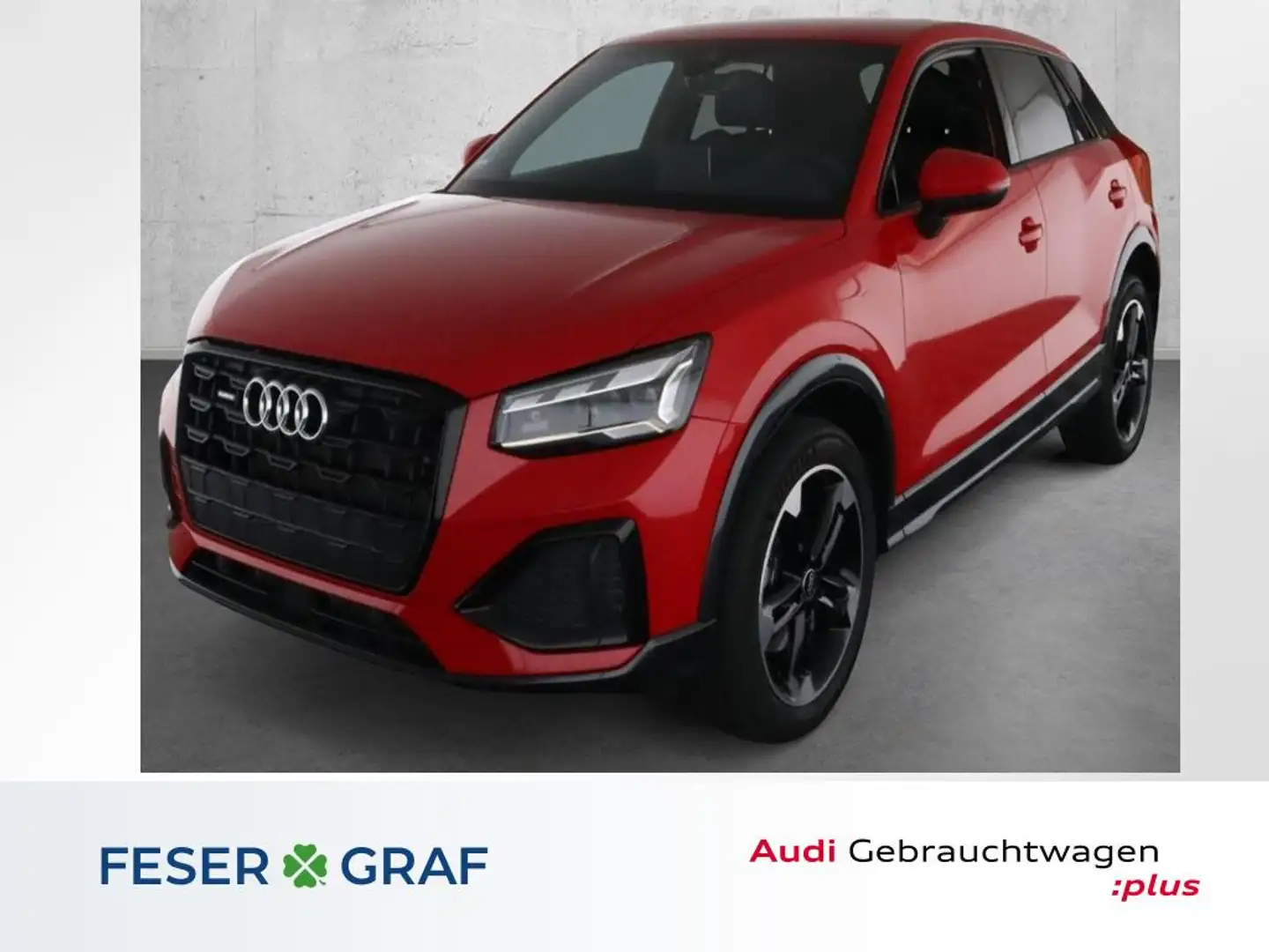 Audi Q2 adv 40 TFSI qu. S-tro. +S-Line++AHK+Matrix+Fahren+ Rot - 1