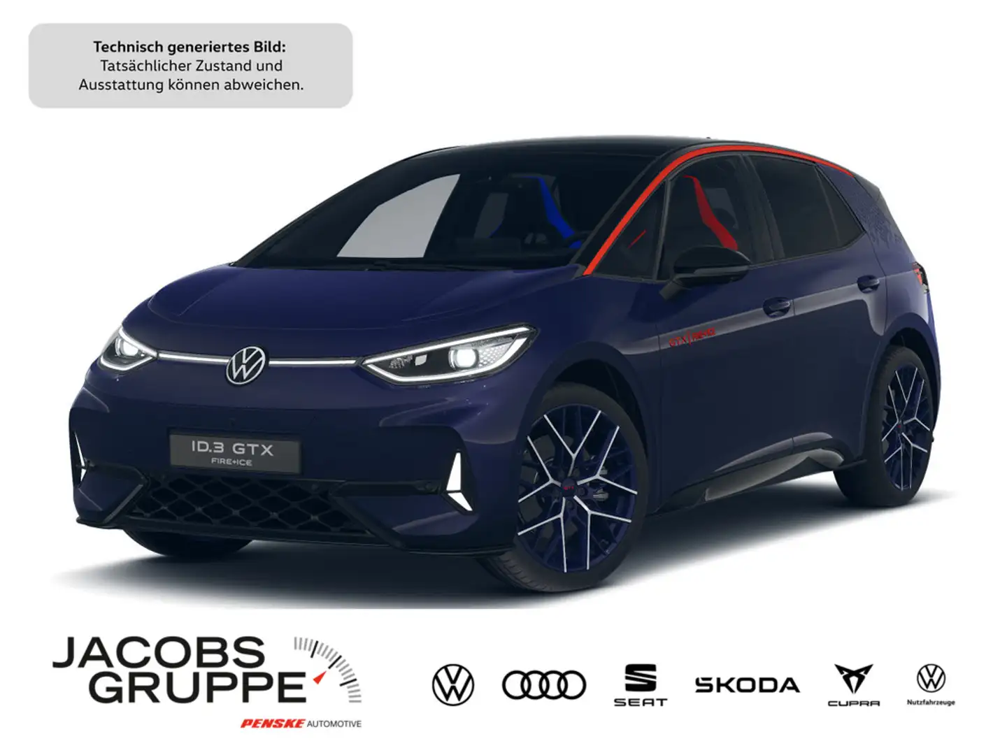 Volkswagen ID.3 GTX Fire+Ice Pano,WäPu,Paket IQ,LED/Navi Violett - 1