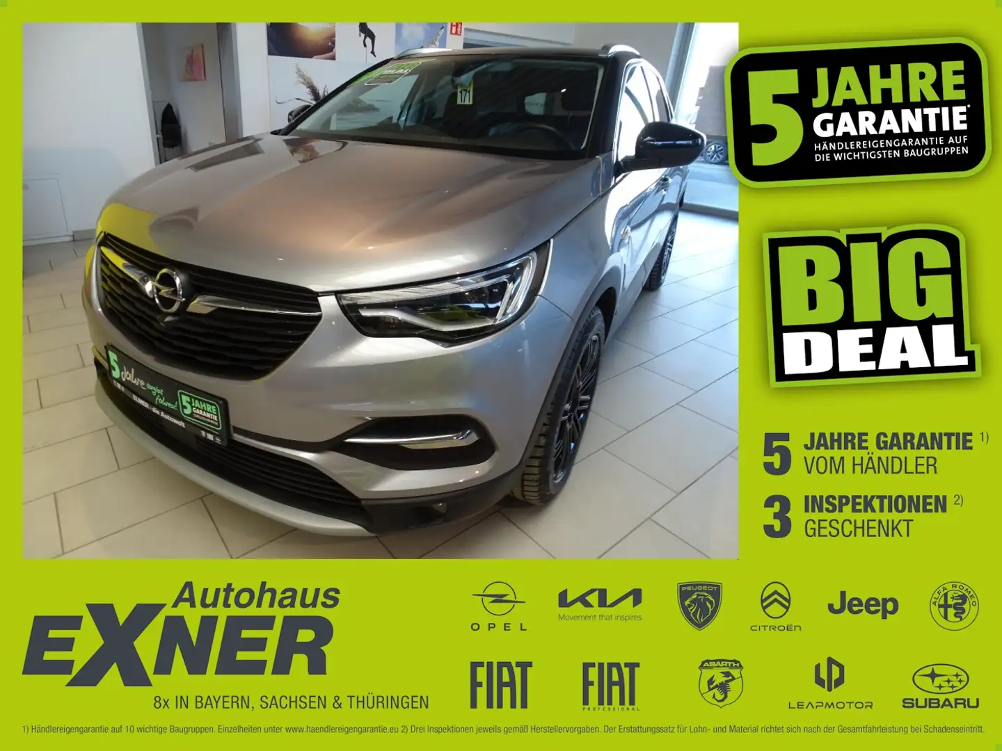 Opel Grandland X 1.6 Turbo Hybrid 4 ULTIMATE LED+Navi Grau - 1