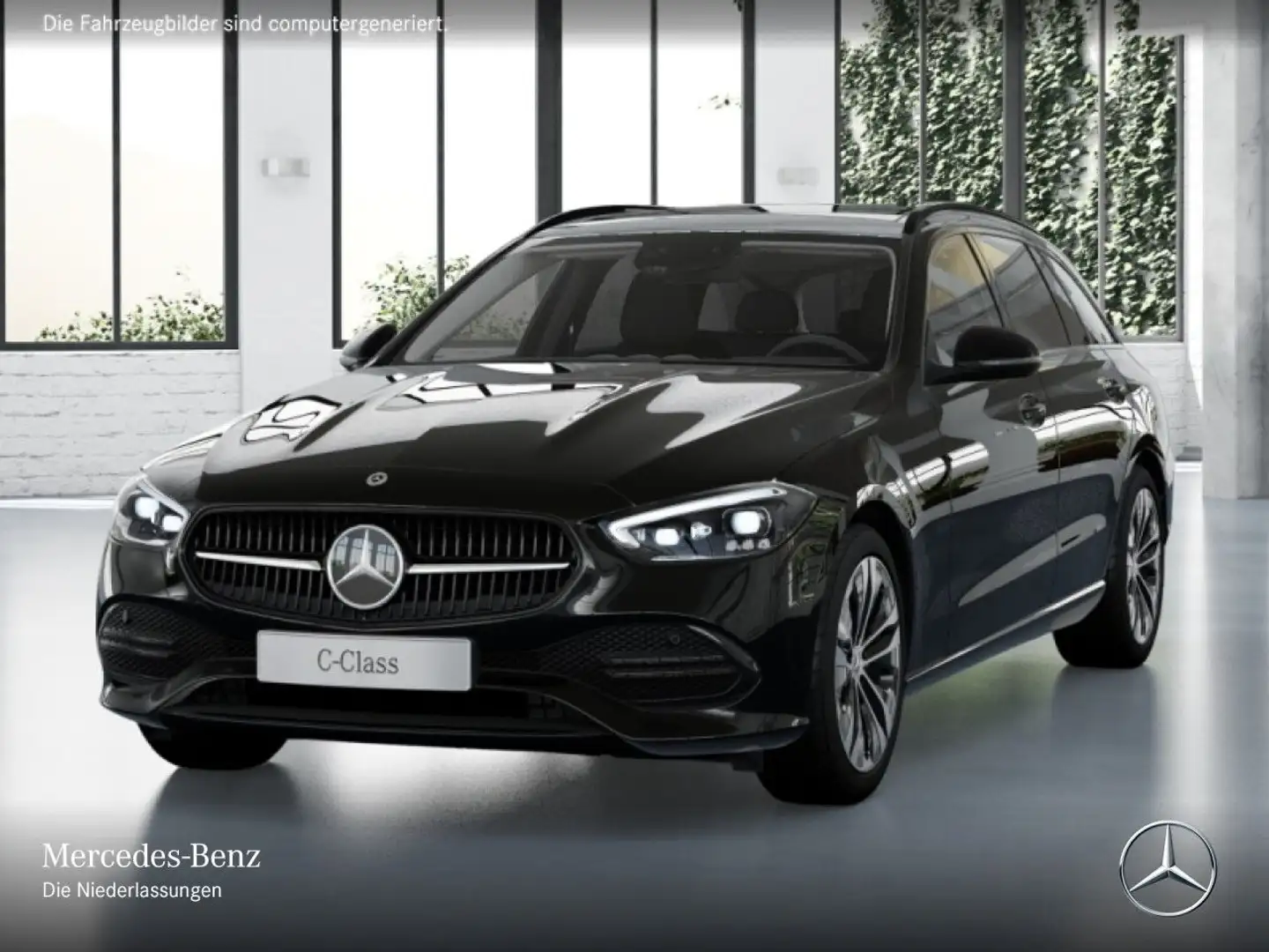 Mercedes-Benz C 220 d T 4M AVANTG+NIGHT+PANO+AHK+KAMERA+KEYLESS Noir - 2