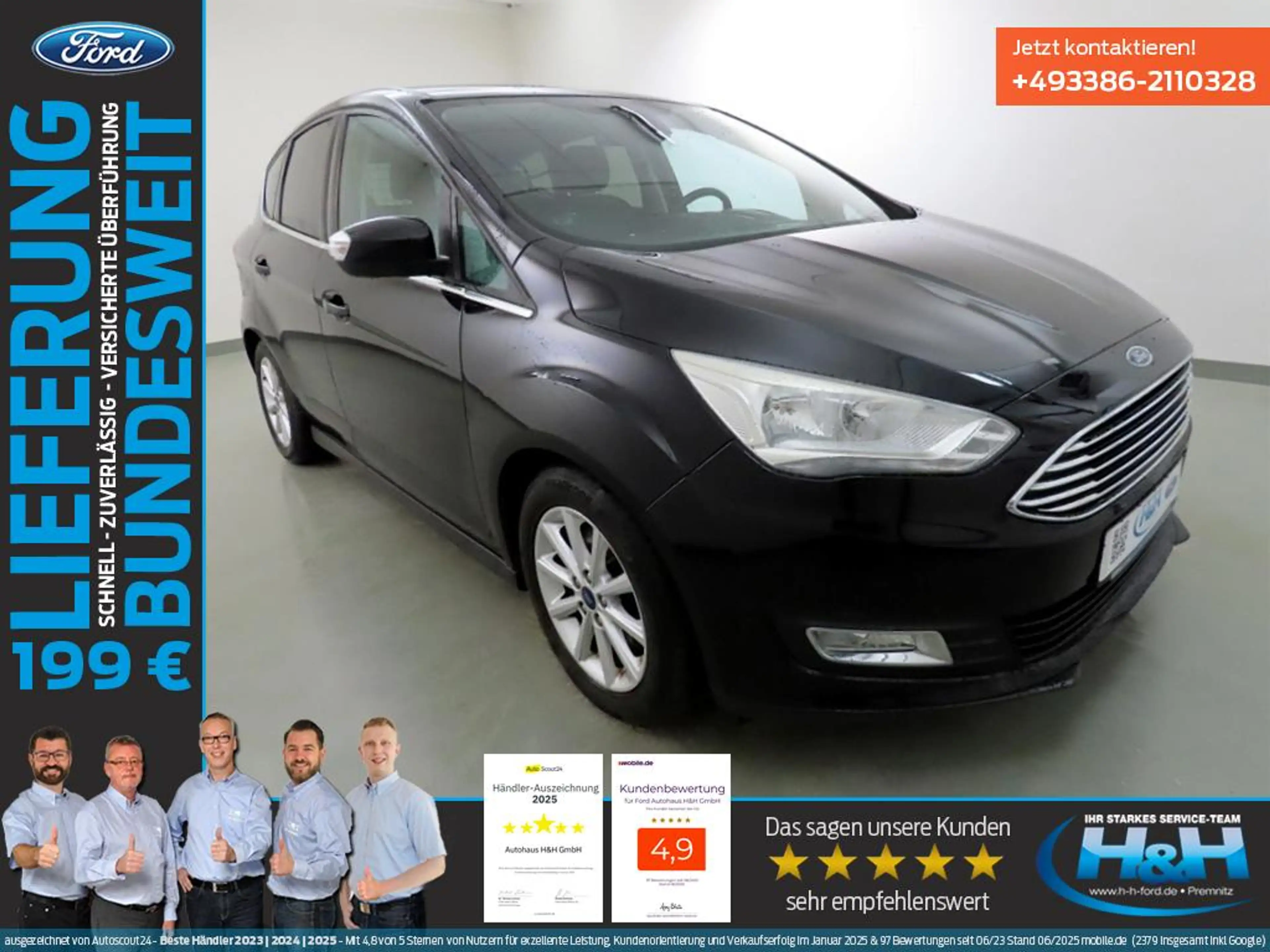 Ford C-Max 1.5 EcoB Titanium WinterPak+Kam+Navi+Klima