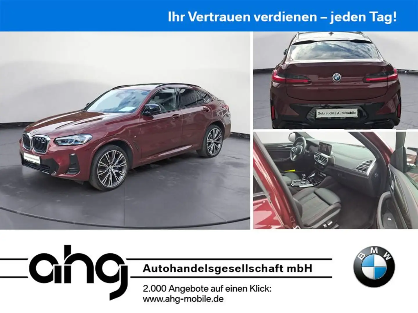 BMW X4 M d AT Innovationsp. Sport Aut. Panorama AHK Rot - 1