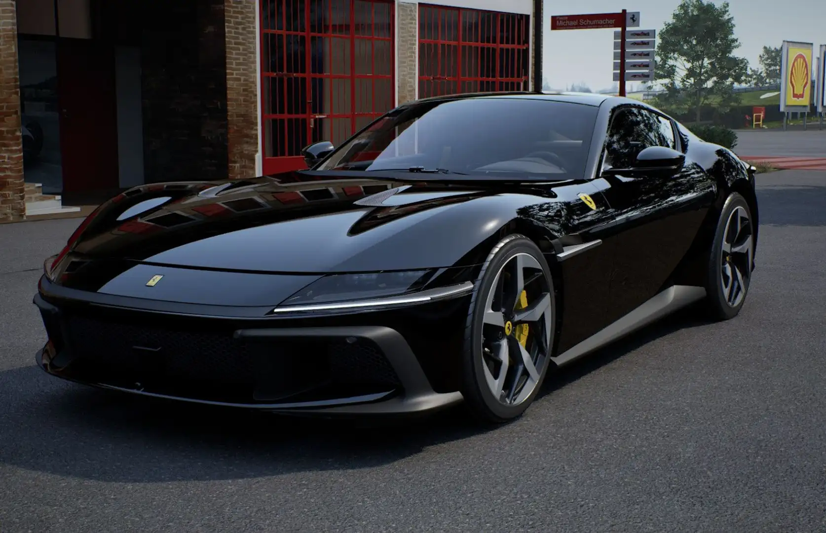 Ferrari 12Cilindri PANO DISPLAY CARBON LIFT ON STOCK Schwarz - 1