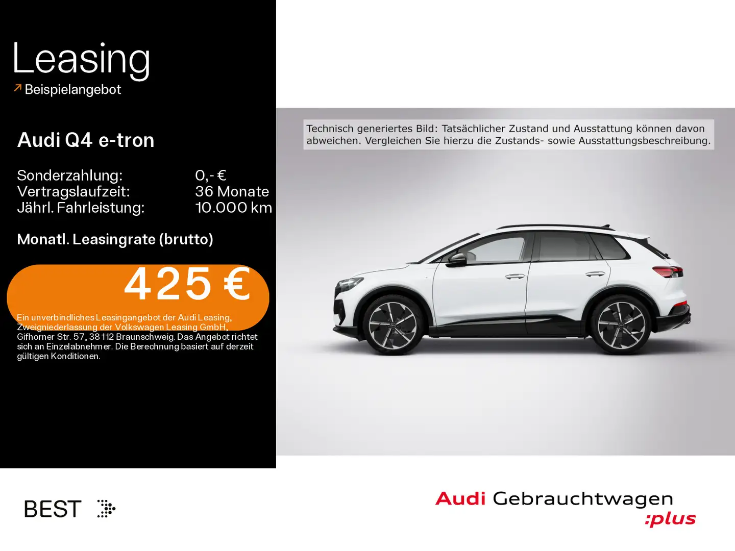 Audi Q4 e-tron 45 S-LINE*NAVI-PLUS*MATRIX*AHK*OPTIK-P Weiß - 1