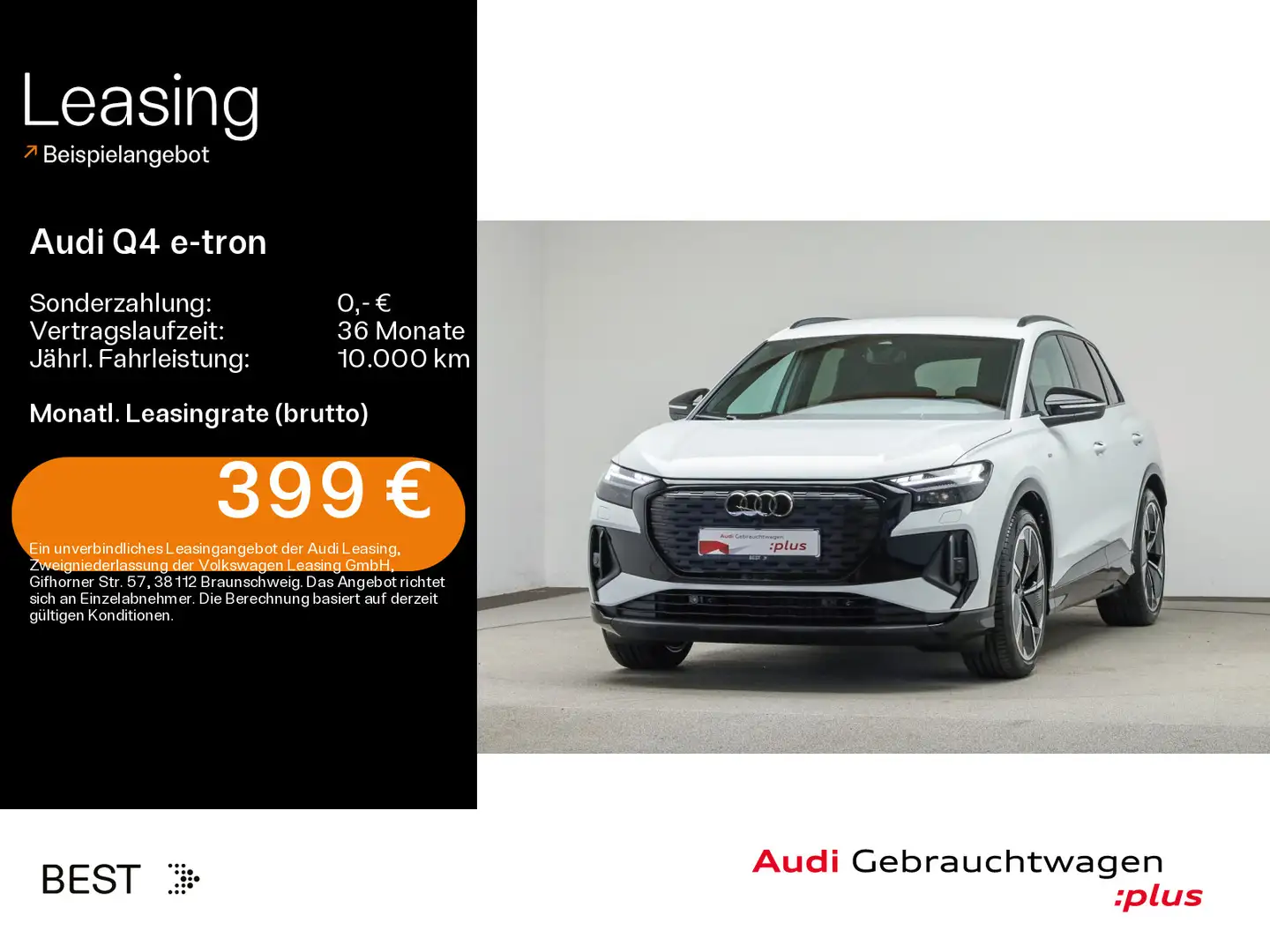Audi Q4 e-tron 45 S-LINE*NAVI-PLUS*MATRIX*AHK*OPTIK-P Alb - 1