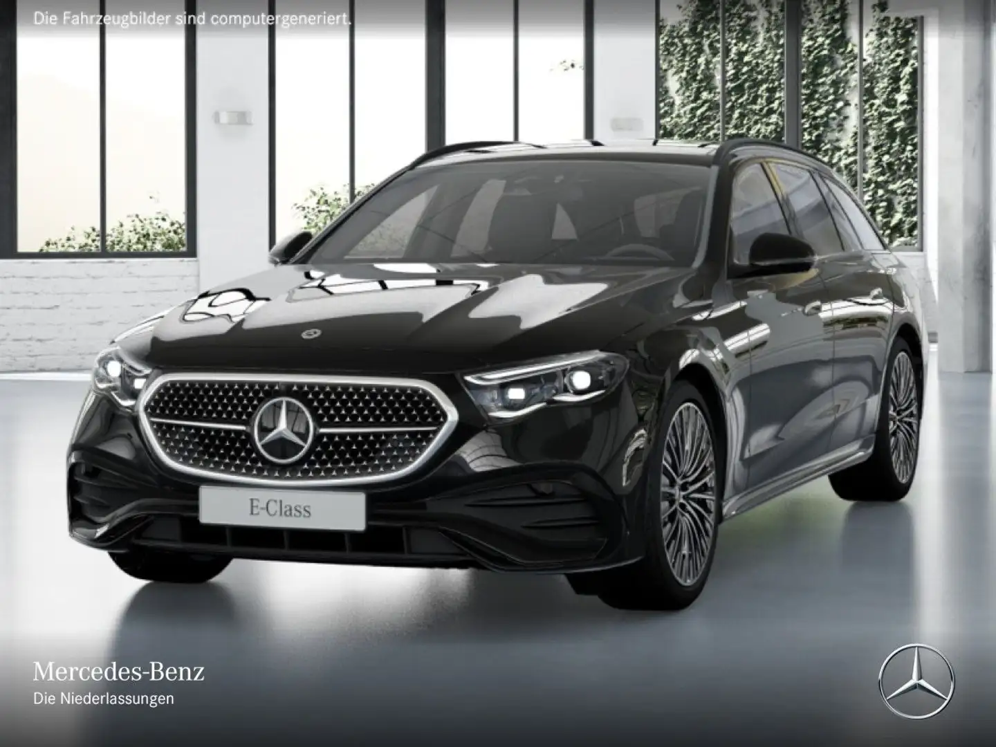 Mercedes-Benz E 300 e T Hybrid AMG 360° Pano Burmester Distr. 9G Schwarz - 2