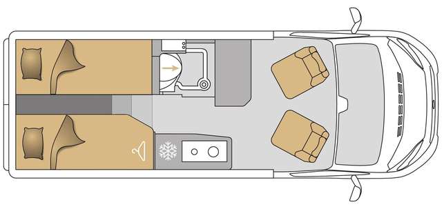 Mooveo Van 60EB Gebraucht, Bettumbau, Markise