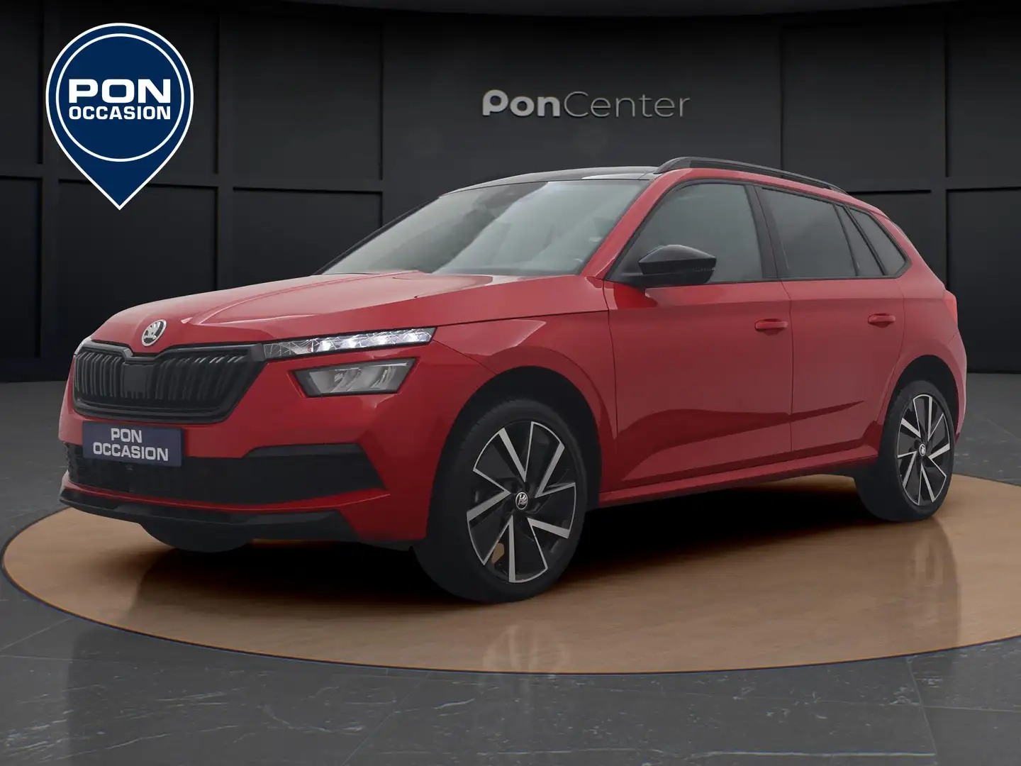 Skoda Kamiq 1.0 TSI Sport Business | Pano dak | Sportstoelen | Rouge - 1