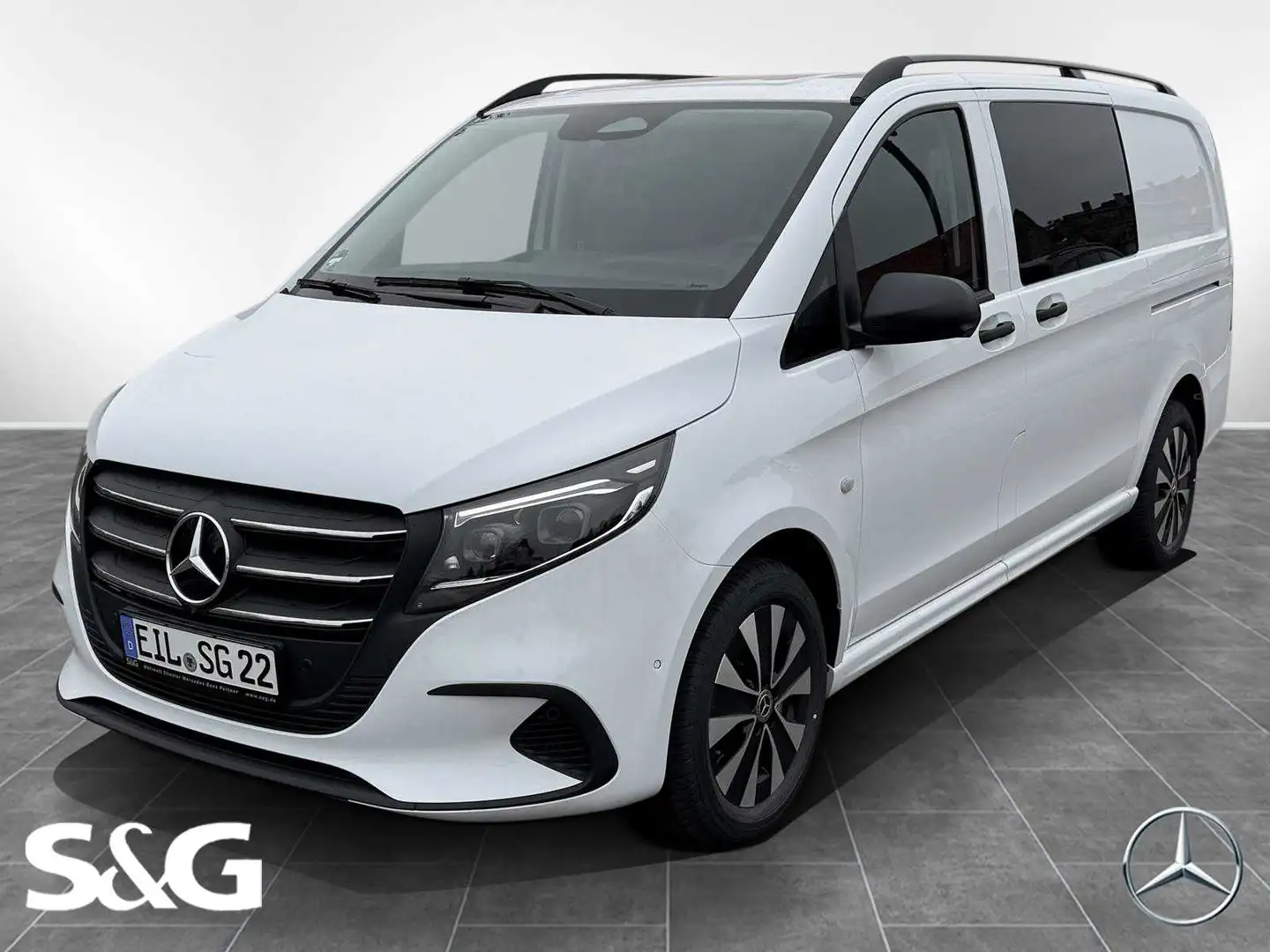 Mercedes-Benz Vito 124 CDI MX/L MBUX+360°+AHK+ Blanc - 1
