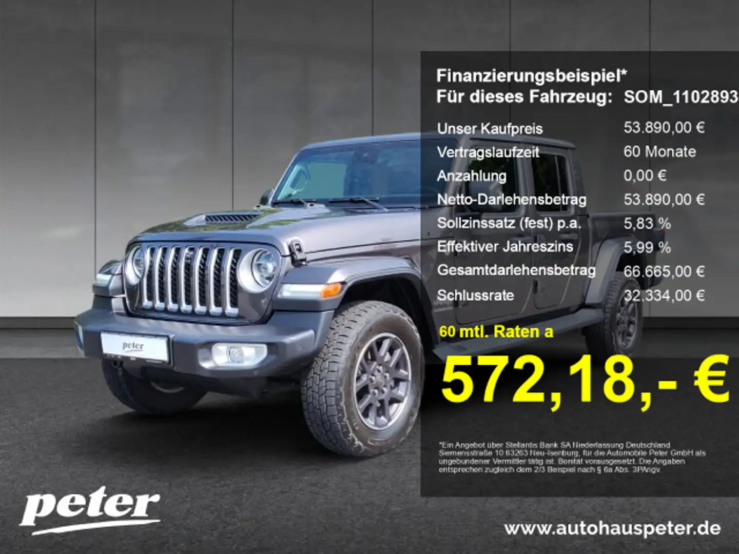 Jeep Gladiator Gladiator 3.0 CRD Overland 4x4 / Allwetter / AHK Grau - 1