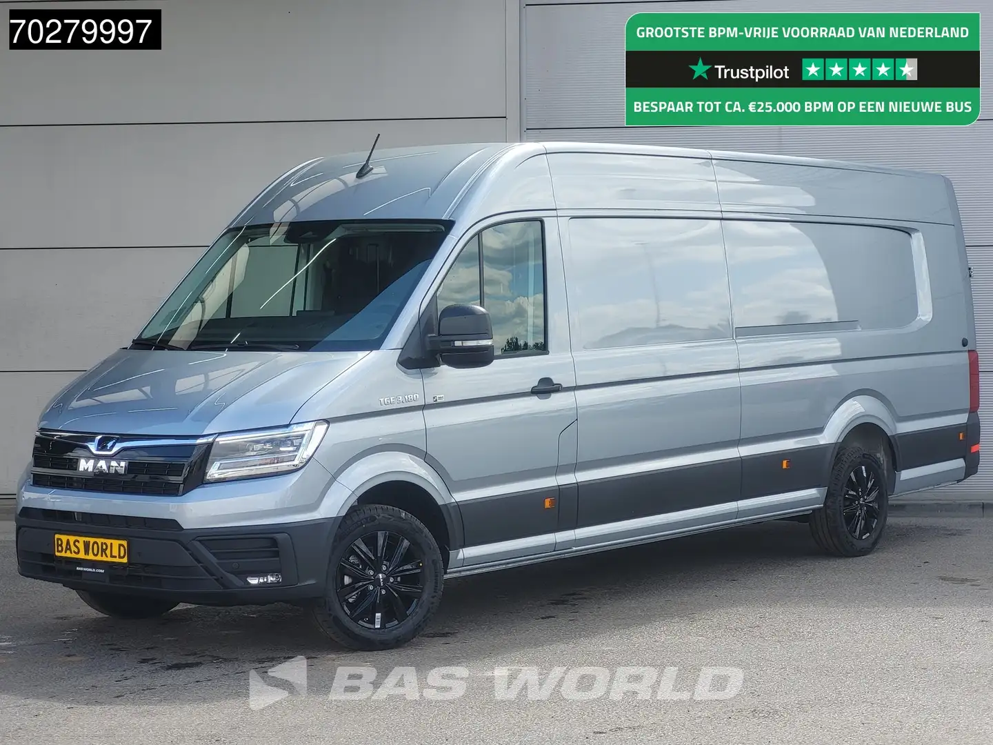 MAN TGE 3.180 Automaat 2025 Facelift L5H3 ACC LED Navi Air Zilver - 1