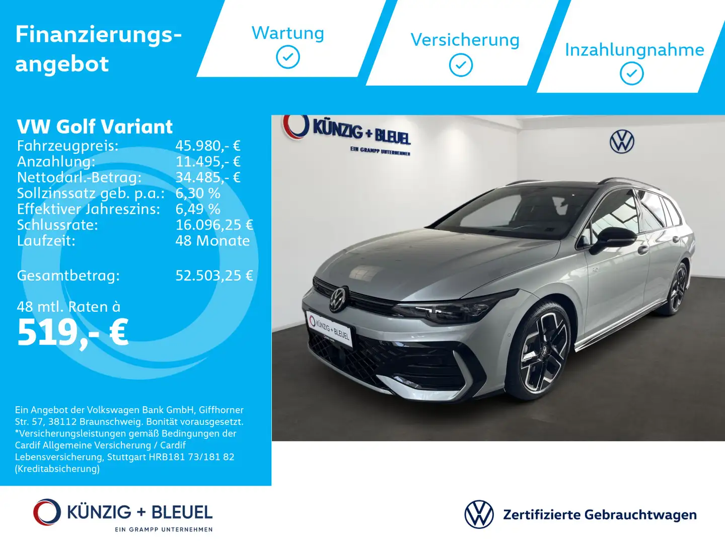 Volkswagen Golf Variant R-Line 2,0 l TDI DSG PANO+AHK+KAMER Argent - 1