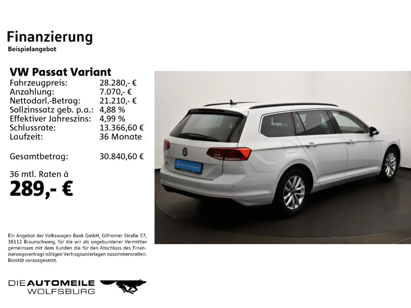 Volkswagen Passat Variant 2.0 TDI DSG Business AHK/Navi/LED Blanc - 2