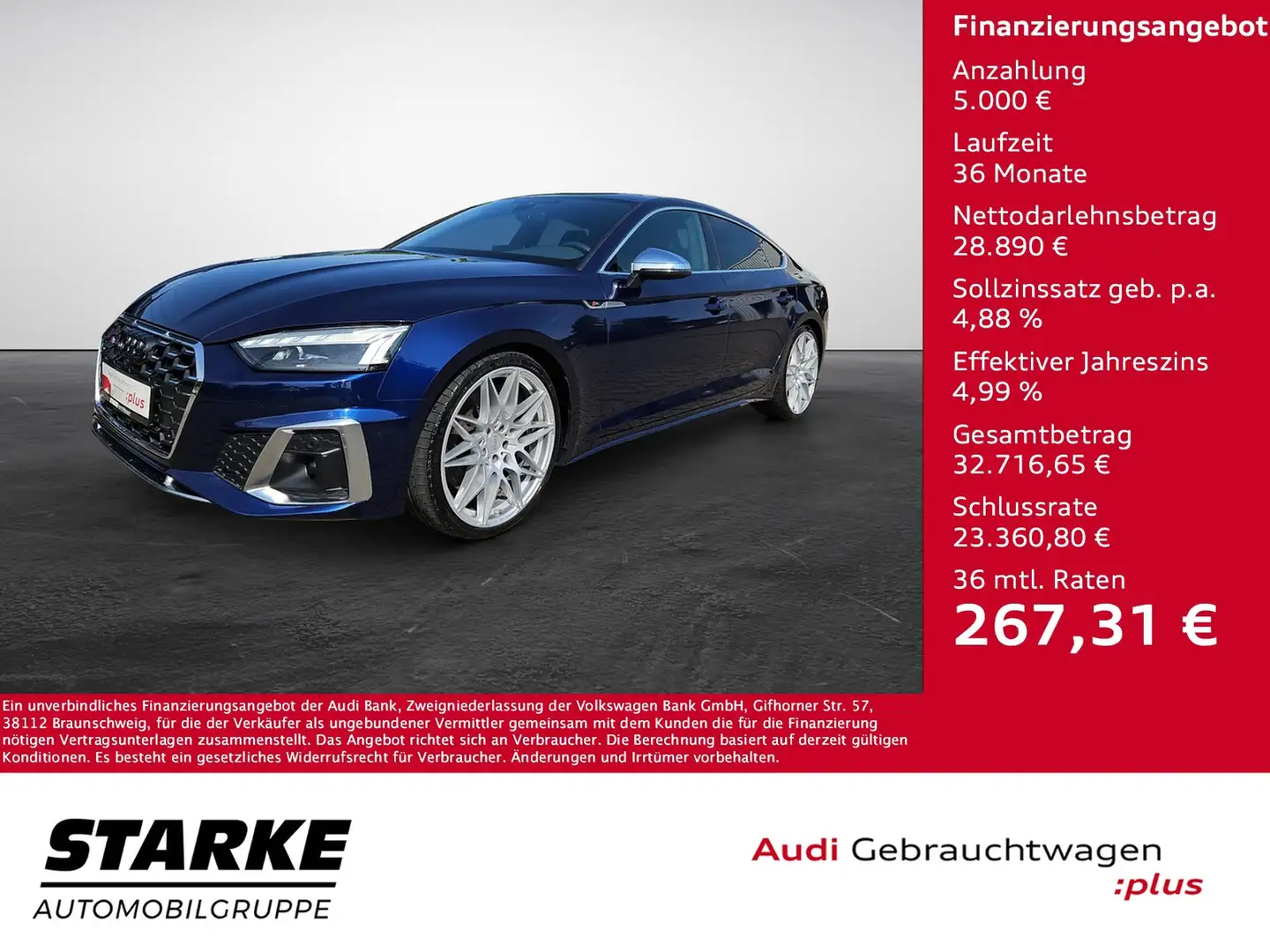 Audi S5 Sportback 3.0 TDI tiptronic quattro NaviPlus Ma... Blauw - 1