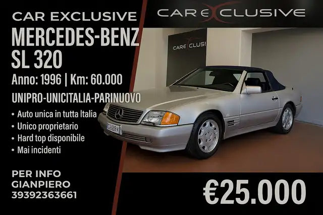 Mercedes-Benz SL 320 UNIPRO-UNICAITALIA-KM60000!!PARINUOVO