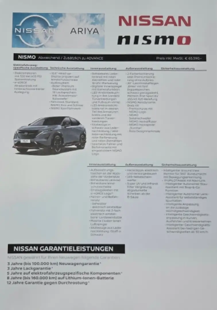 Nissan Ariya ARIYA NISMO 4x4 *38.000.-netto* Grau - 2
