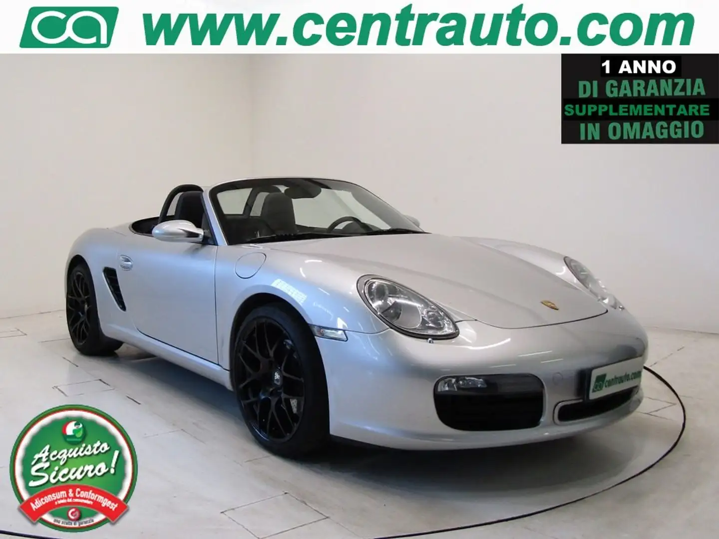 Porsche Boxster S 3.2 Manuale Cabrio * PELLE * Zilver - 1