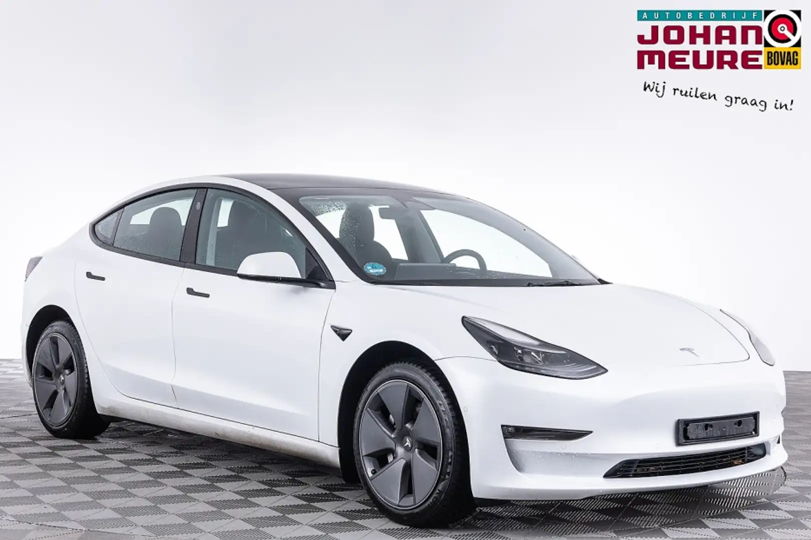 Tesla Model 3 Long Range AWD 75 kWh | LEDER | PANORAMADAK Blanc - 1