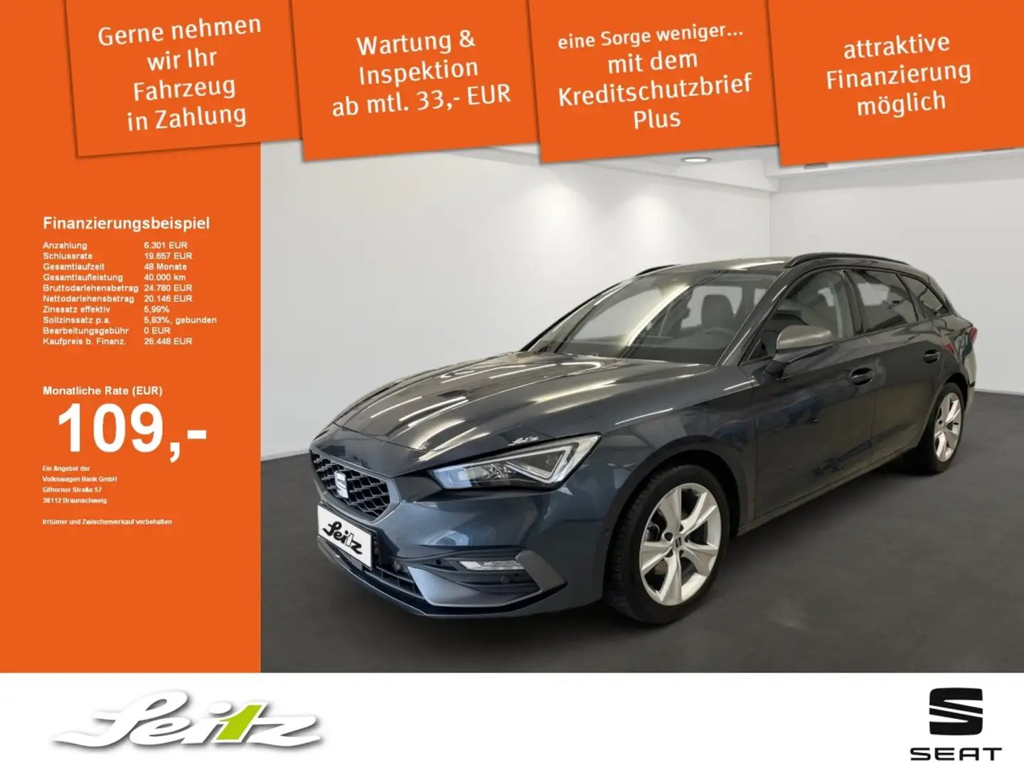 SEAT Leon Sportstourer 1.5 eTSI FR *LED*KAMERA*NAVI* Gris - 1