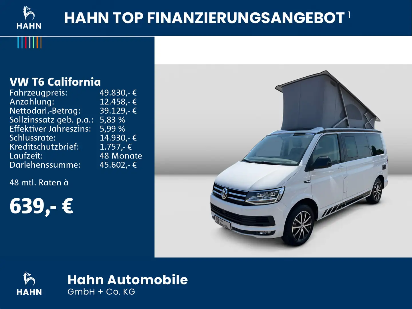 Volkswagen T6 California Coast 2.0TDI DSG AHK Standhzg Navi Blanc - 2