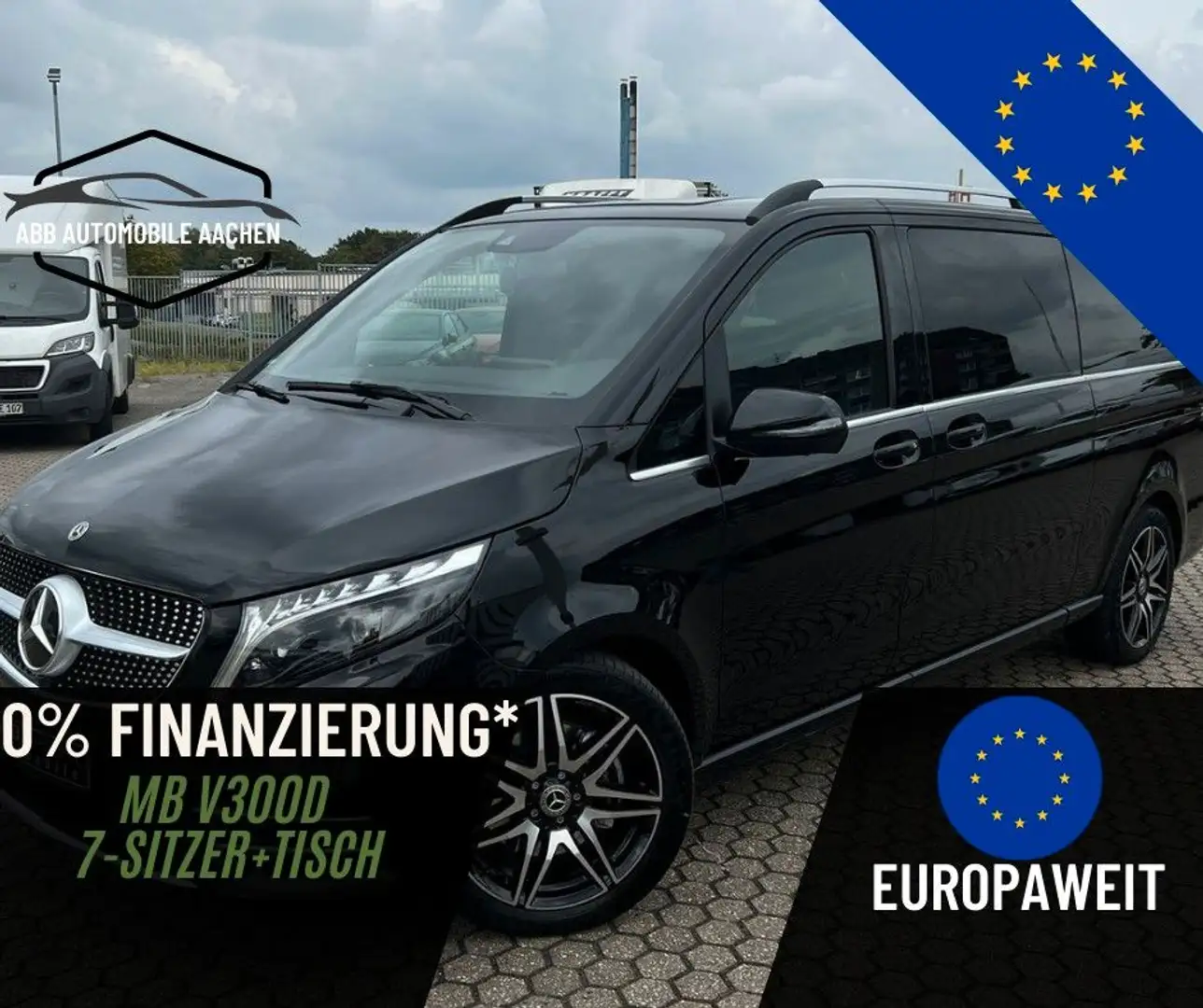 Mercedes-Benz V 300 V300d*AVANTG.*7-SITZ*TISCH*360KAM*AMG*EXTRALANG* Schwarz - 1
