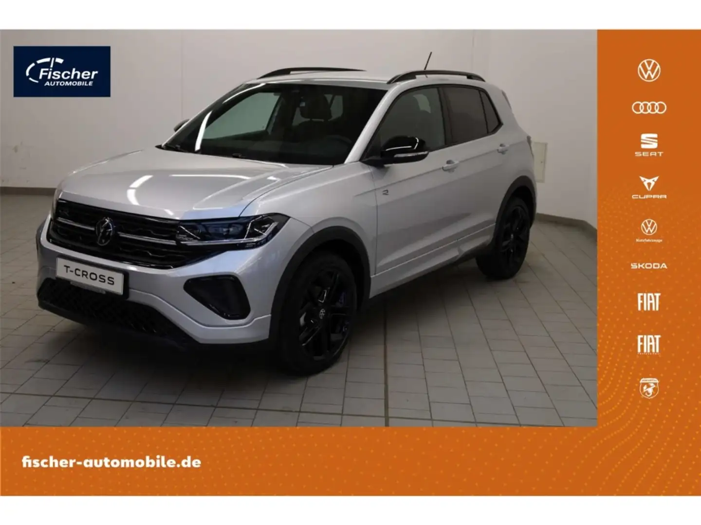 Volkswagen T-Cross 1.0 TSI OPF R-Line Black Style Srebrny - 1