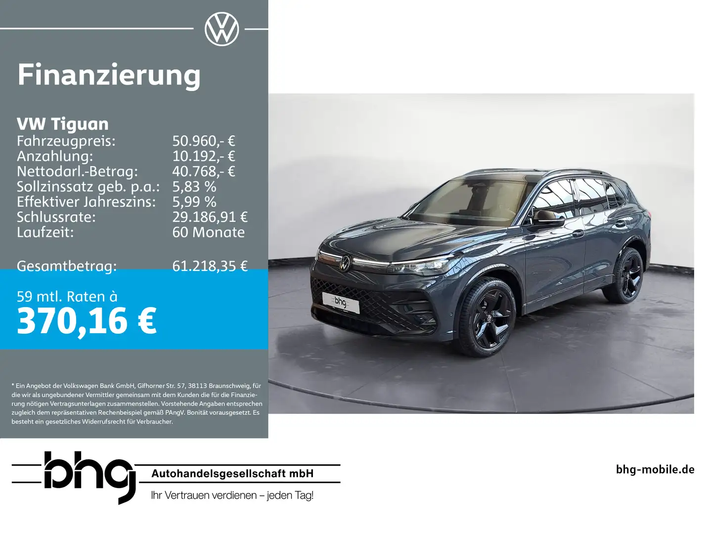 Volkswagen Tiguan 2.0 TDI SCR 4MOTION DSG R-Line Grau - 1