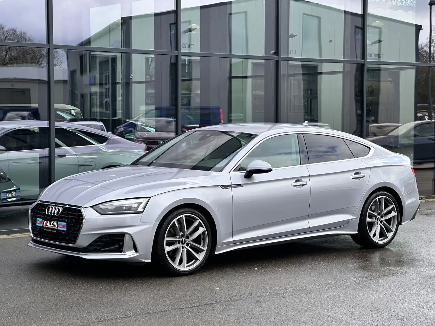 Audi A5 35 TDI S tro. Sportback Sport 2.HA/NAV/AHK/19 Argent - 2