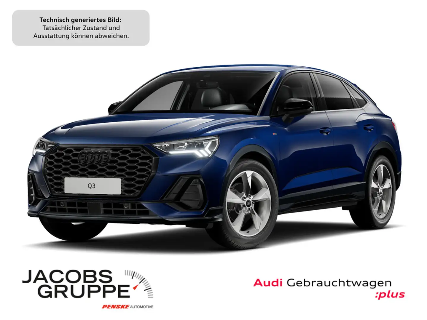 Audi Q3 Sportback 35 TFSI S line SHZ,LED,AHK,virtu Blau - 1
