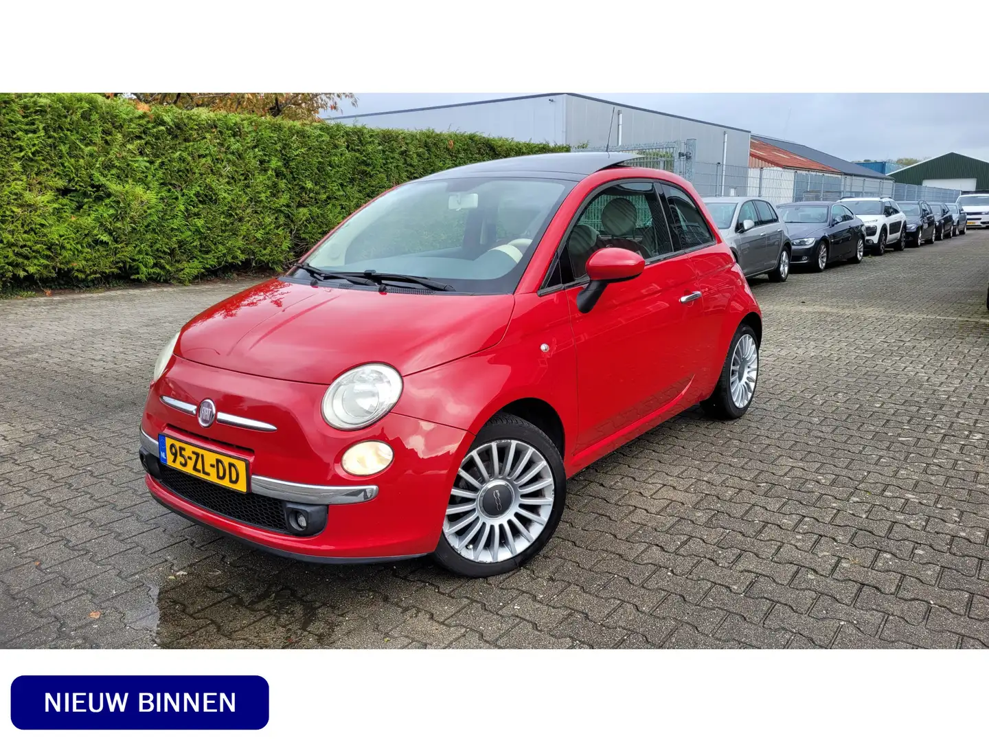 Fiat 500 1.2 Lounge LEDER SUNROOF Rood - 1