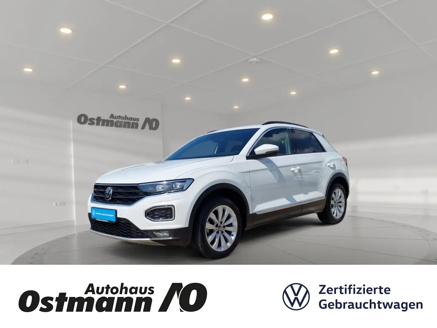 Volkswagen T-Roc 1.5 TSI Sport FLA AHK SpurH el.Heck KAM Weiß - 1