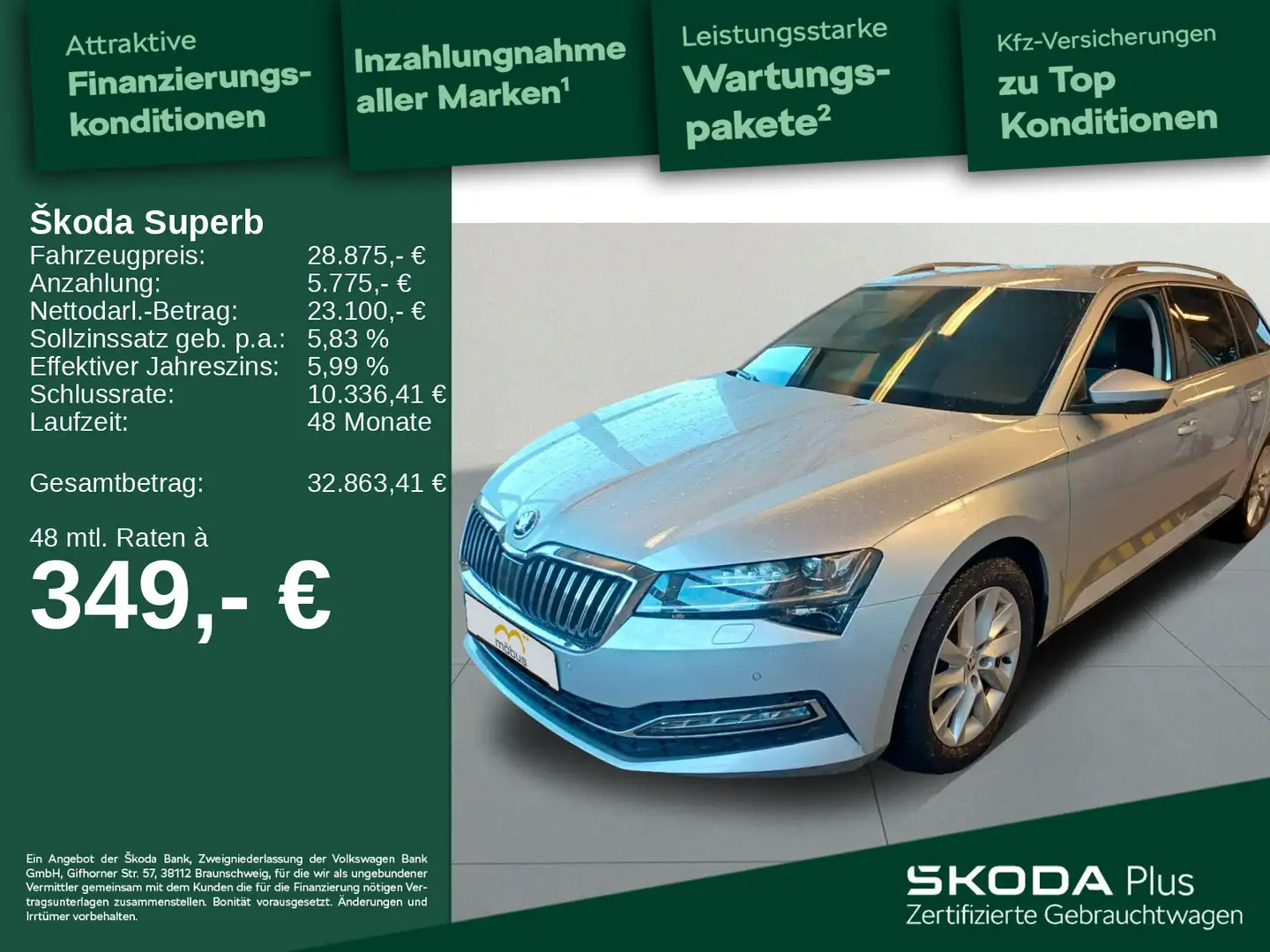 Skoda Superb Combi 1.5 TSI Style*ACC*APP*DSG*MATRIX* Silber - 1