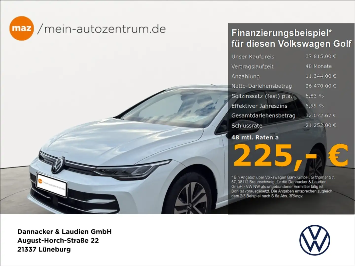 Volkswagen Golf VIII 1.5 Goal ENERGY 85 kW (116 PS) 7-Gang-Doppelk Wit - 1