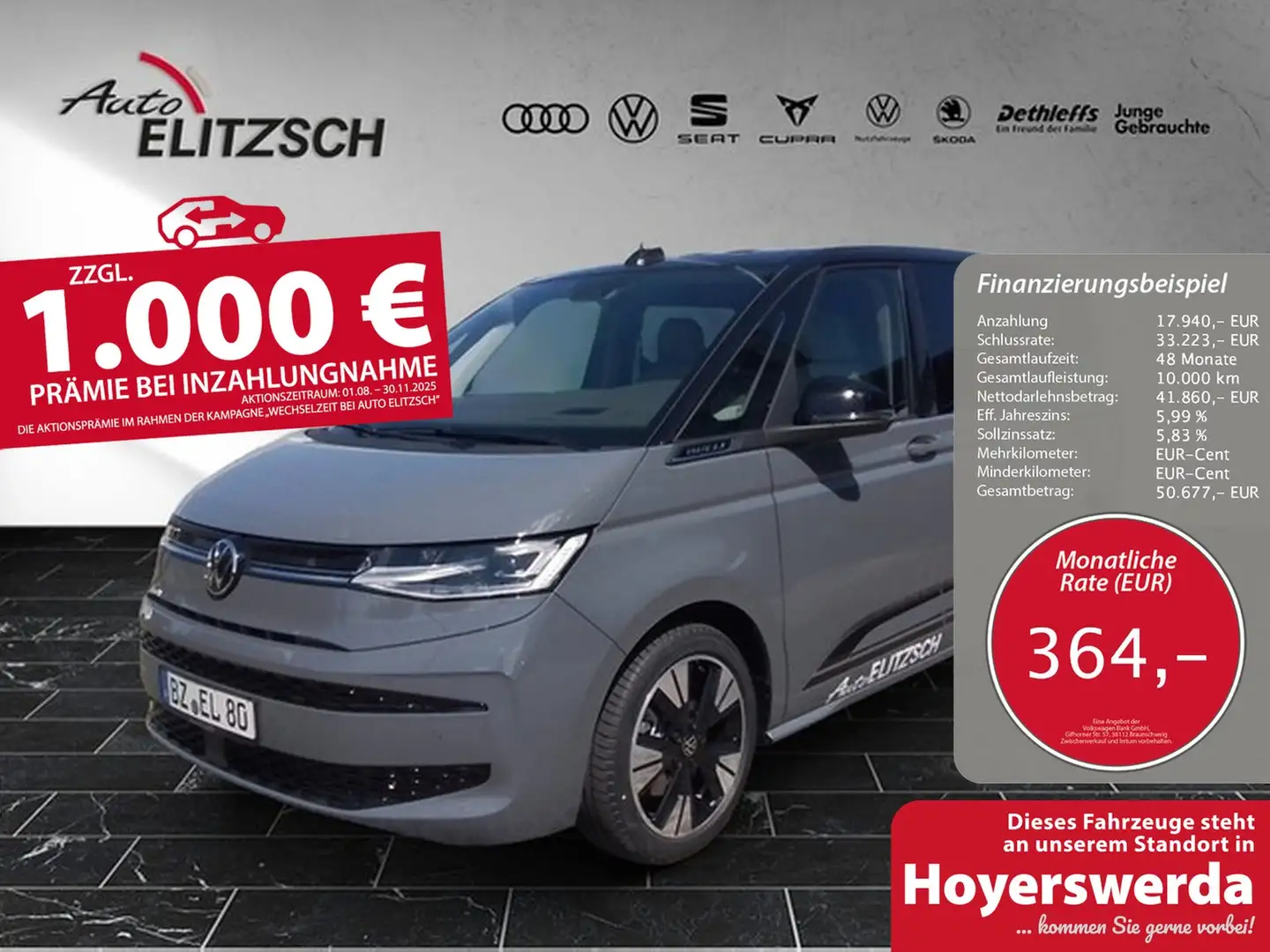 Volkswagen T7 Multivan TDI Edition DSG STH IQ.LIGHT AHK NAVI Schwarz - 1