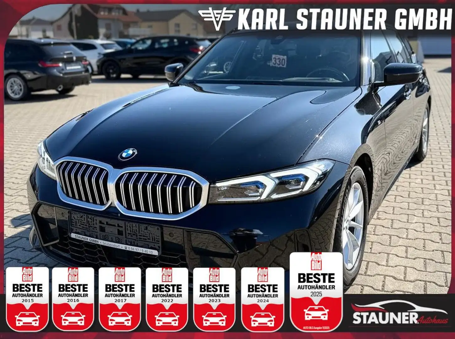 BMW 320 i Touring M-Sport MEMORY HEAD-UP ABSTANDST. Negro - 1
