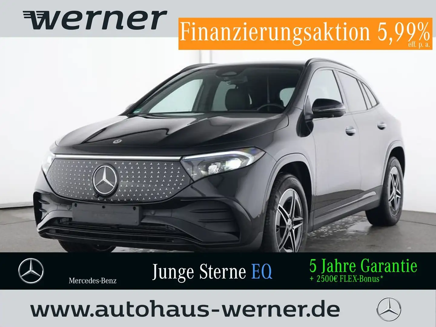 Mercedes-Benz EQA 350 4M AMG-PREM NIGHT AHK DISTRO MEMORY 360° Noir - 1