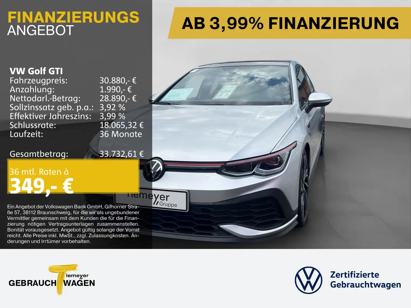 Volkswagen Golf GTI CLUBSPORT LM19 PANO IQ.LIGHT SIDE-ASSIS Silber - 1