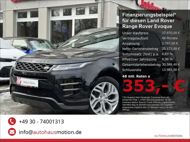 2021 Land Rover Range Rover Evoque in Black for sale